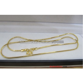 Classic 999 14K Yellow Gold Necklace Snake Chain / 8.65g