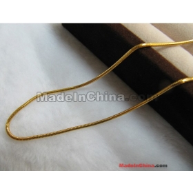 18K or jaune collier rond chaîne serpent / Italie Craft /