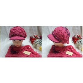 free shipping  New 5pcs Pure Manual Wool Knitting Women (scarf + hat) GO34