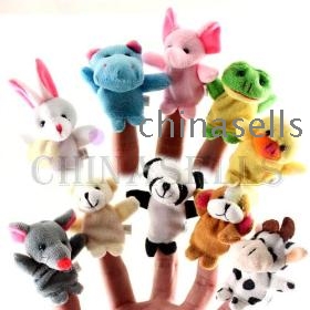 hot new 10pcs model mini animals hand puppet toys finger doll  toys thumb interactive dolls