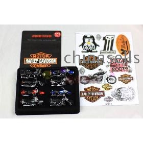 free ship 8pcs classic USA  motorcycle motorbike model collection shoot props bar home furnishings scene with package free harley sticker