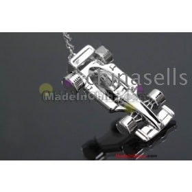 in stock alloy mini F1 car keychain  simulation racing model key ring advertising gift keychain custom logo