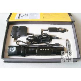 free shipping 1PCS 2012PLUS Police Super light aluminum self defense flashlight taser with 18650 battery