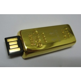 20db Lot (No nyomtatás) 2GB Gold Bar USB-meghajtók vadonatúj Kapacitás Elég U Disk USB flash meghajtók 2.0 Flash Drive Gold Bar U Disk (2GB) Ingyenes házhozszállítás Drop Szállítási