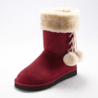 VANCL Elaina Pompom Snow Boots (Women) Red SKU:187916
