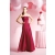 Taffeta Strapless Neckline with Rouched Bodice and Floor length A line Skirt Custom Made Bridesmaid Dress