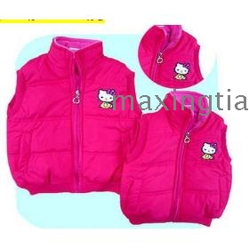 Free shipping 5 pieces/lot Cartoon vest/waistcoats Children outerwear for girls winter coat