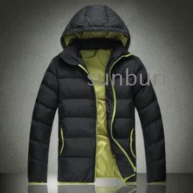Pánské 2014 slim tepelná silná oblečení s kapucí prošívané bundy zimní teplé bundy s kapucou bavlna - polstrovaný bunda Plus velikost M - 5XL Doprava zdarma