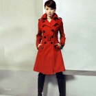 Free shipping 2012 korean winter double-breasted turn-down collar women coat outwear plus size plush wool coat