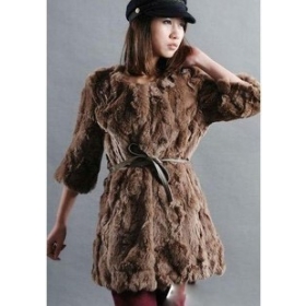 Hot Sale!Free Shipping Genuine rabbit fur coat / Fashion/Laddies' fur outwear -colors size:S/M/L/XL/XXL/XXXL a03