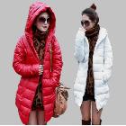 Free Shipping !~2013 winter Women's medium-long down coat female PU slim with a hood slim hip thermal down cotton-padded jacket outerwear