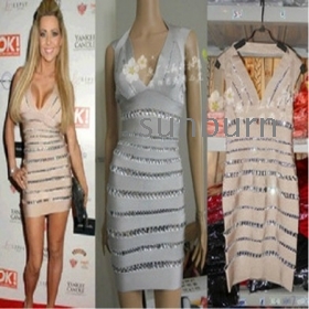 Free shipping new arrival  Shining Evening Dresses Coffee us size:2/4/8/12 H100 