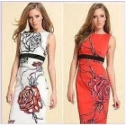HOT selling Fashion printed slim pencil ladies' dress evening dress for women (KMG032)
