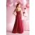 Taffeta Strapless Neckline with Rouched Bodice and Floor length A line Skirt Custom Made Bridesmaid Dress