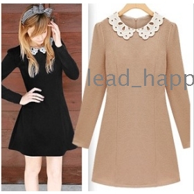 Free shipping autumn women fashion  long-sleeved dress 9285 casual dress