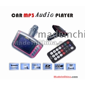 free shippig driver lover car mp3 player with wireless fm transmitter fm modulator 1.5 wide screen support remote sd/mmc/usb memory 1-16G M338N3-DR 