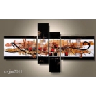 MODERN ABSTRACT HUGE CANVAS LINE ART OIL PAINTING   !!