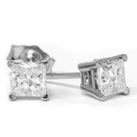  free shipping ---.3.34CT GGL CERTIFIED  STUD EARRINGS E/F COLOR