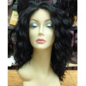  free shipping ---NEW Long 18wild Curly synthetic front wig 1b Black 