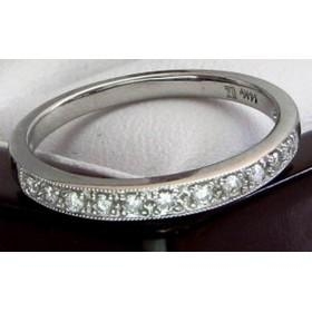  free shipping --- WOMEN WEDDING BAND RING 14K WHITE GOLD