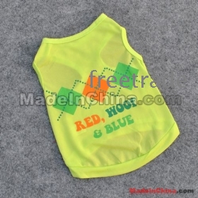 10pcs Wholesale - Green Small Pet Dog Clothes T Shirt Shirts Dress Vest Size XS S M L