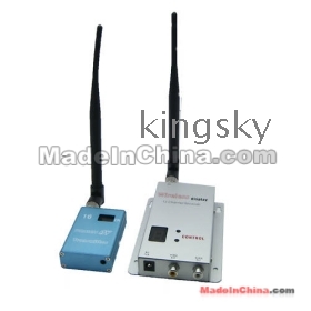 15CH 700mW Wireless Video Receiver Transmitter + Power til CCTV kamera