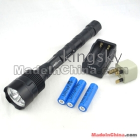 TrustFire 3T6 3800 Lumen Taschenlampe 3 x CREE XM- L 5-Mode 3 * Cree LED Taschenlampe Lampe Torch + 3x 18650 buttrig + Ladegerät