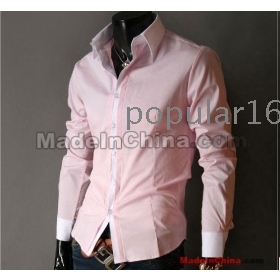 Wholesale - 5pcs wholesale!men's classic slim fit design casual cotton shirts shirt M-XL 