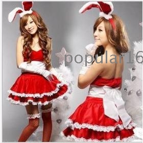 Free shipping -  High quality Sexy Halloween Costumes Bunny  game sexy Dresses uni<7f310460d57a17c819816dc920dbb5>  Sexy DS Dress