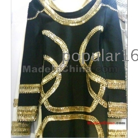 Wholesale - New Arrive Sexy Women dresses Bandage v-neck Black and White dresses skirts leter dresses Size:XS,S,M,L HE108 