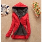 Free shipping autumn women hoodie thickening wool liner long-sleeve with a hood plus velvet wadded jacket loose sweatshirt 