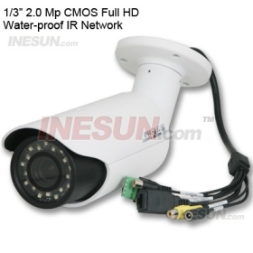 CCTV- H.264 2Mp 1080P Full HD 3.3 - 12mm Objektiv Freien wasserdichte POE IR Netzwerk IP Kamera unterstützt SD -Karte