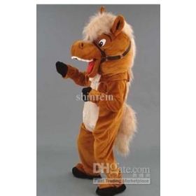 Fast custom new Laughing Horse mascot costume fancy dress party free size by express free shipping