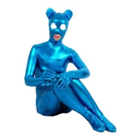 New Pattern Zentai spandex catsuit  blue  oh002