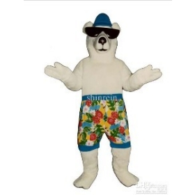 Wholesale - Fast custom new Beach Bear mascot costume cartoon free size by express free shipping