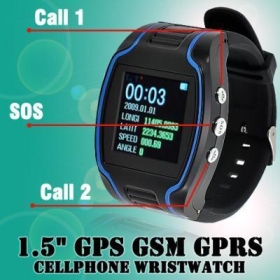 GPS Wrist Watch GPS Watch Tracker Star Finder Quad Band SOS Cellphone SMS Message