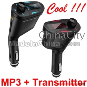Bil MP3-afspiller Trådløs FM modulator sender med USB SD MMC Slot Free Express10pcs/lot