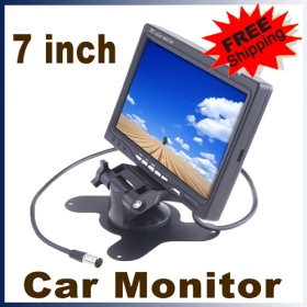 7 pulgadas TFT LCD monitor del Rearview del coche del color de la cámara del revés del espejo reposacabezas DVD VCR expreso libre 5pcs