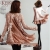 Kostenloser Versand Frauen NEW Lace Schlitze Chiffon plissiert langärmelige Kleid Rock