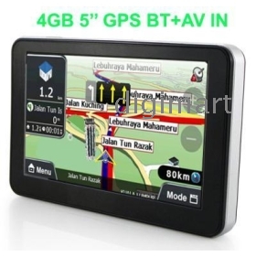5 inch  Screen Portable GPS Navigation Sat Nav Navigator With  FM Transmitter AV-IN Preinstall 3D Maps in 4GB Card