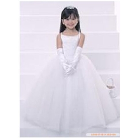 A-Line Straps Floor- Length Chiffon Flower girls Dress Girls Dresses Wedding Dresses 2010 Style   37