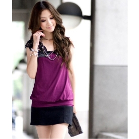 Appeal Korean Style  Sleeve Blouse Purple DH11021804