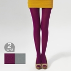 VANCL Sydney 2-Pack Stretch Pantyhose (40D) /Gray SKU:189110
