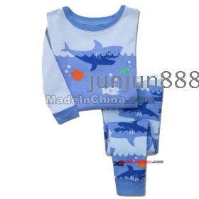 Wholesale - Children's Pajamas  pajamas pajama suits underwears kids long sleeve cotton pajamas  kids sleepwears 6PCS 128090