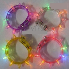 wholesale from 24pcs LED flashing bracelet blinking 8 lamps with batteries  novelty gifts for parties 