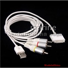 Free Shipping AV Cable USB Charging Cable for  3G 3 G  V2.2