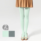 VANCL Sydney 2-Pack Stretch Pantyhose (40D) Green/Gray SKU:189104