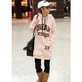 2011 New Korea Style Winter Dress jacket Long-sleeved Women's Sweatshirts coat free Size #12