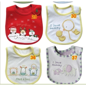   Top quality free shipping  Cotton bib \ Bib \ pinny\ rice pocket MJ29