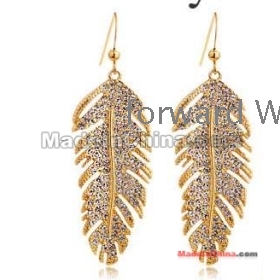 Free Shipping factory wholesale brand new Jewelry Boximiya fashionable elegant crystal earrings-love wings   01